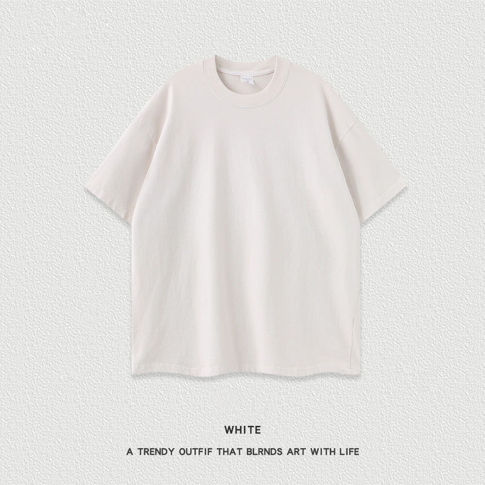 Women's American-style Distressed Linen Cotton Short Sleeve