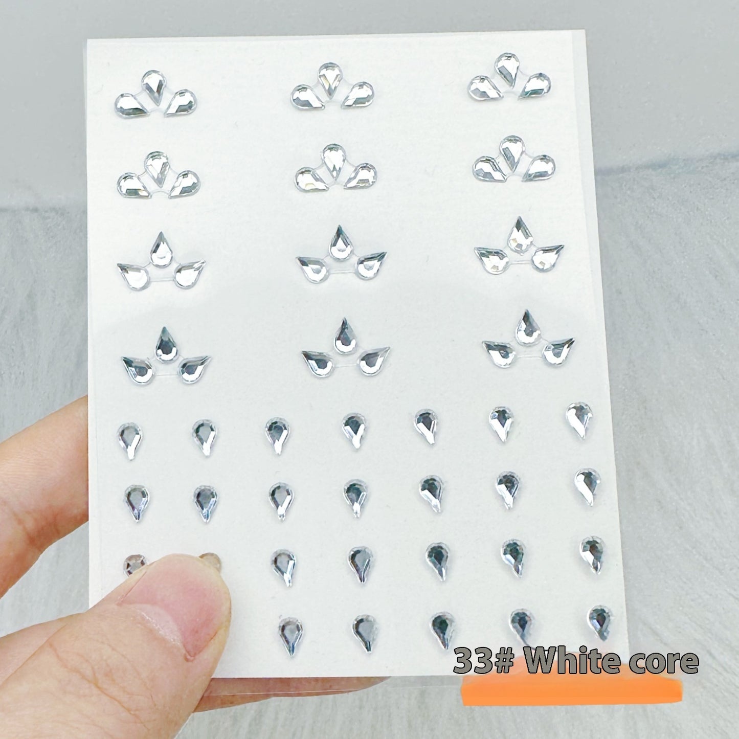 Comes With Sticky Pearl Stick-on Crystals Transparent Photo Shoot