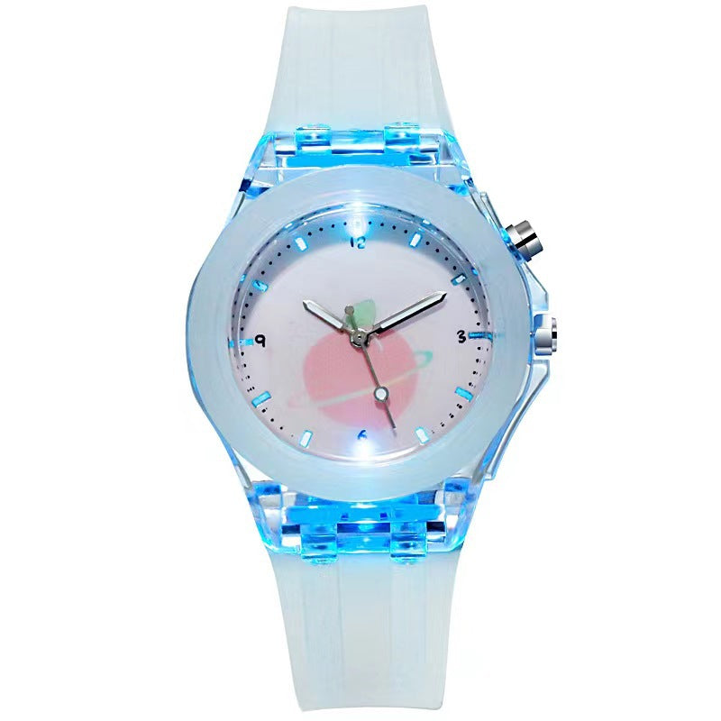 Silicone Cartoon Children's Luminous Fruit Pattern Watch