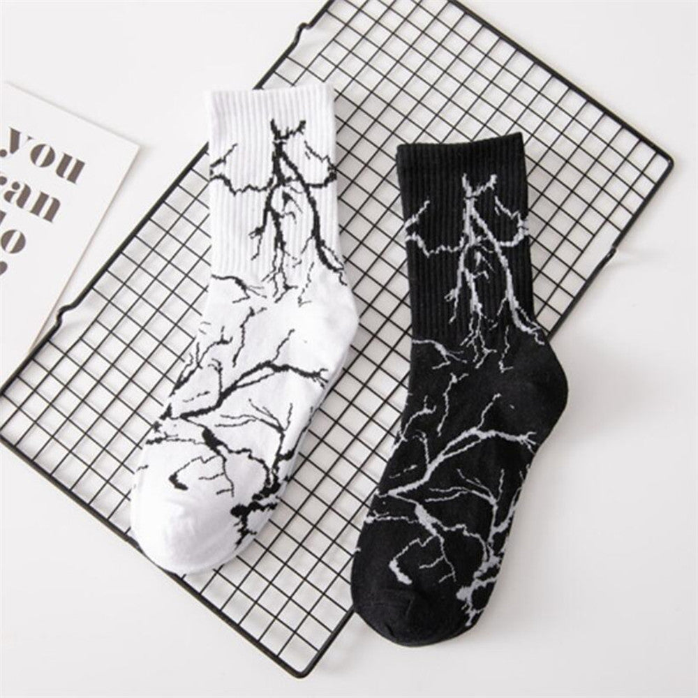 Shark Sports Basketball Medium Socks Cartoon Jacquard