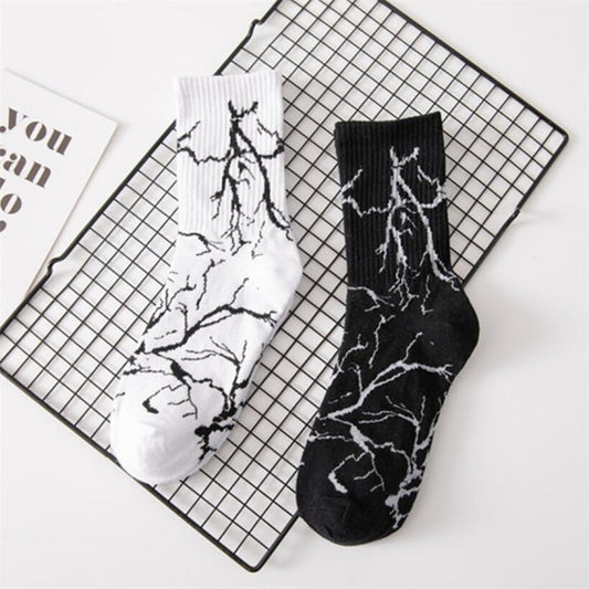 Shark Sports Basketball Medium Socks Cartoon Jacquard
