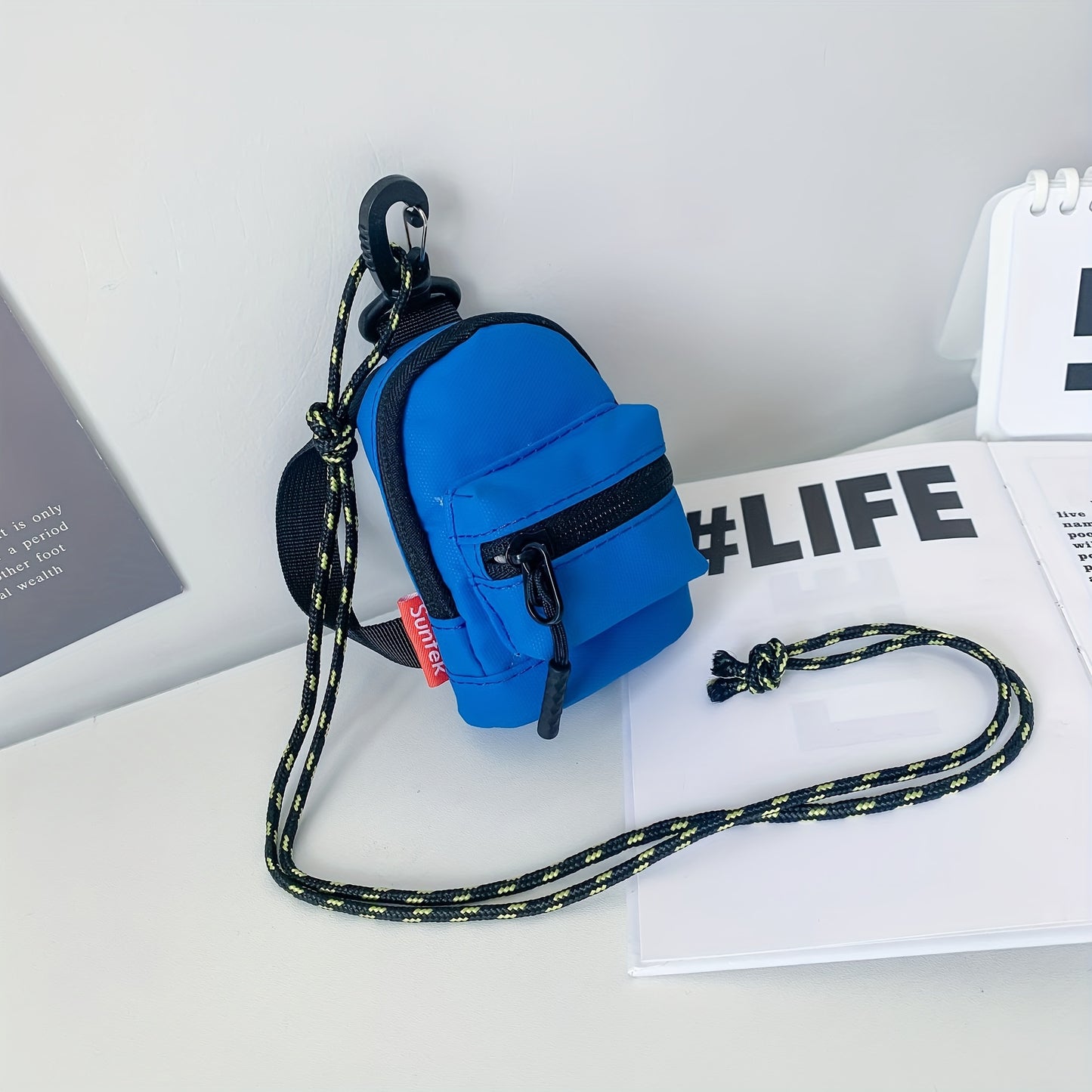 1pc New Mini Backpack For Men And Women With Lanyard, Single Shoulder Crossbody Bag, Changes Earphones, Key Hanging Bag