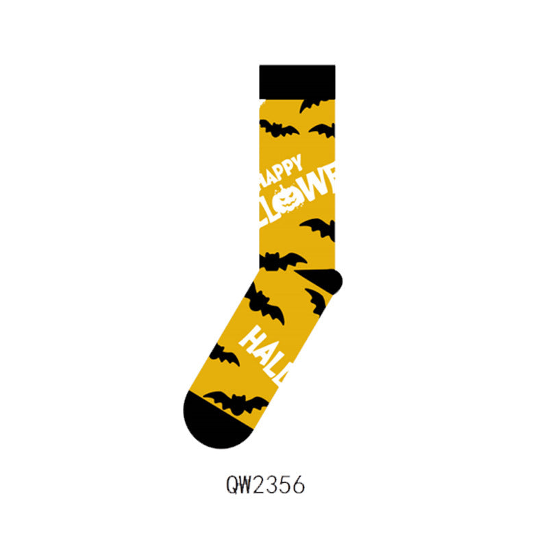 Halloween Cartoon Four Seasons Men's And Women's Mid-calf Socks