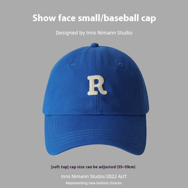 Soft Top All-matching Hat R Letter Baseball Cap For Women