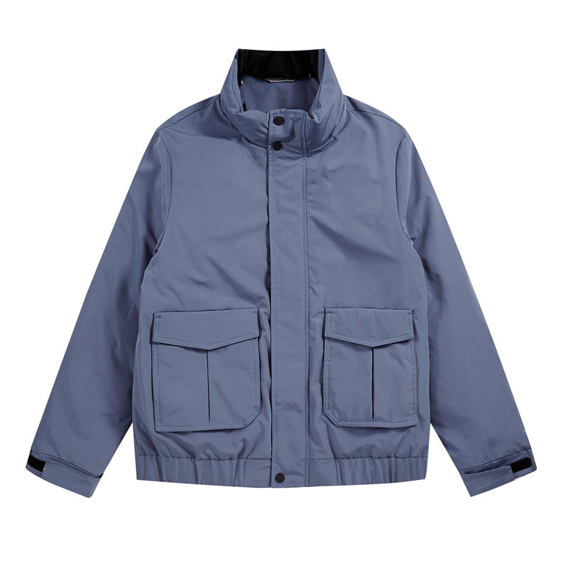 Men's White Duck Down Thickened Youth Fashion Warm Jacket