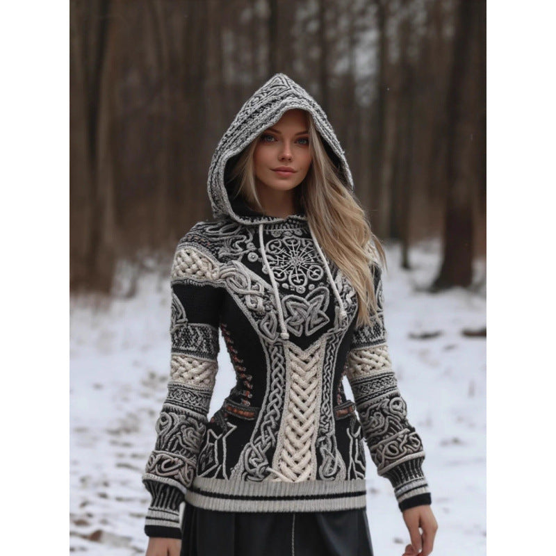 Halloween Hat Long Sleeve Sweater Autumn And Winter Women's Clothing