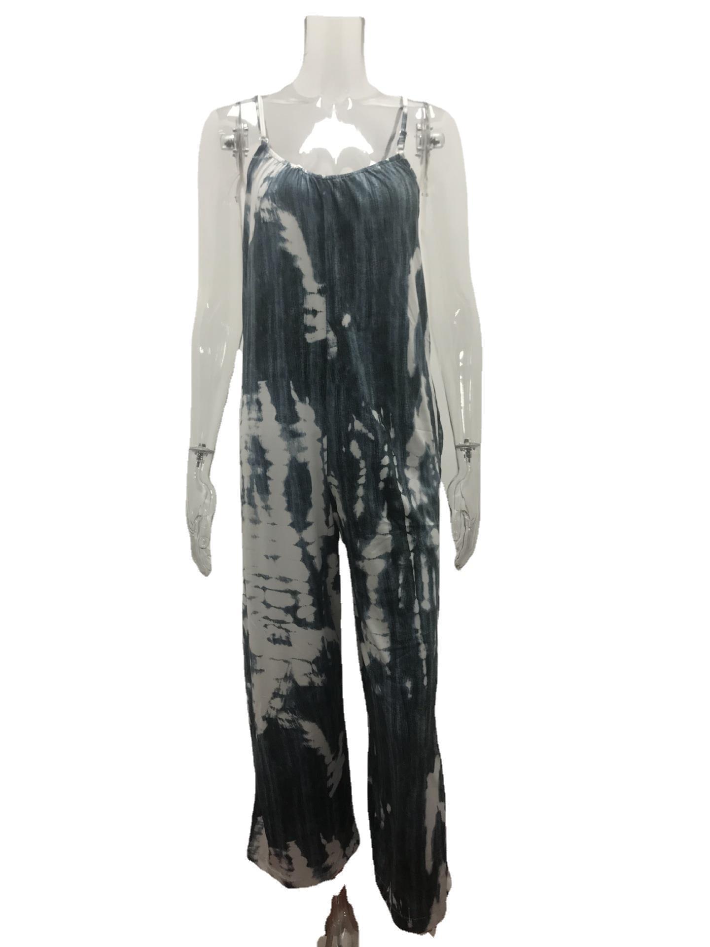 Women's Suspender One Piece Wide Leg Pants