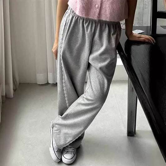 Women's Casual Lace Pocket Sports Casual Pants
