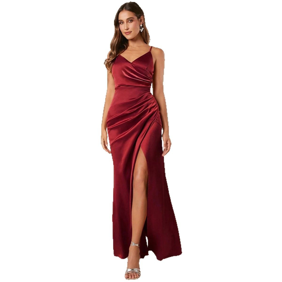 Spring Summer Satin Slip Dress For Women