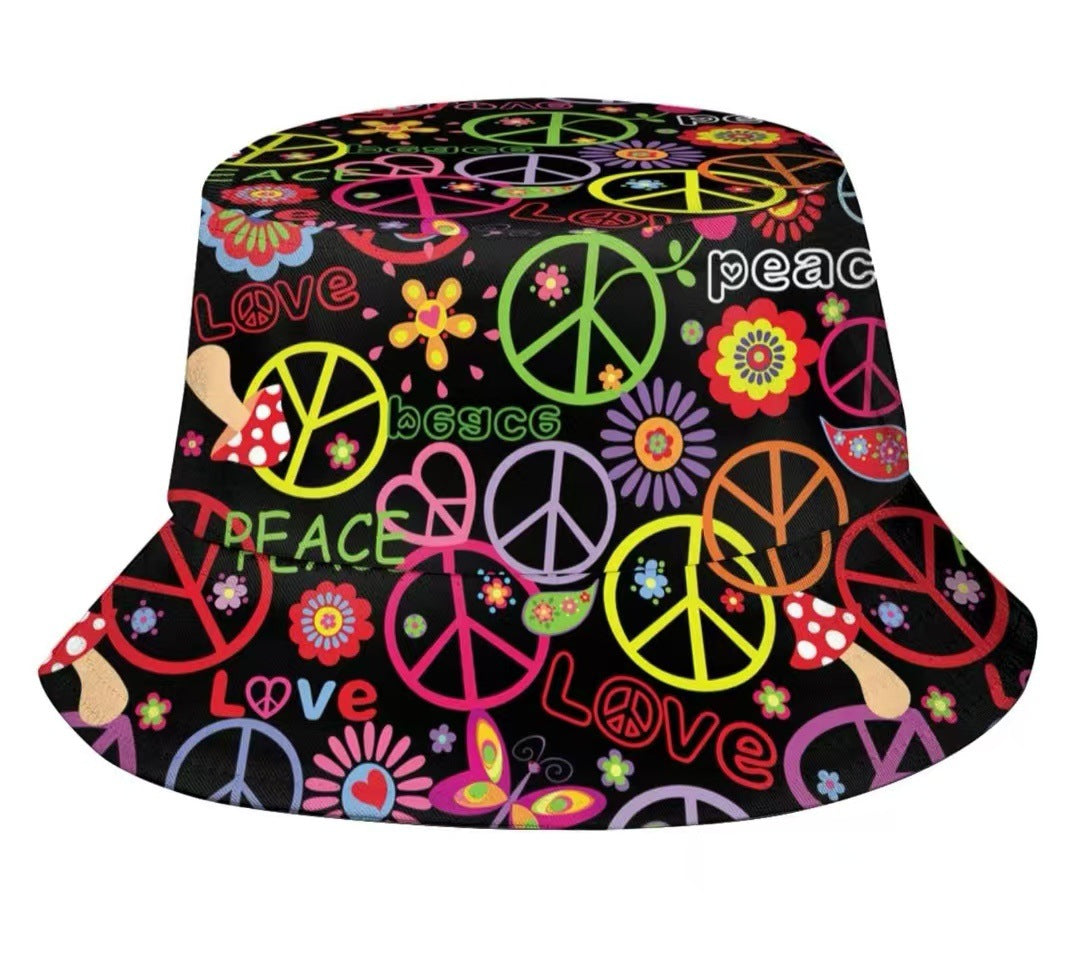Creative Pattern Series Double-sided Wear Sunshade Breathable Bucket Hat