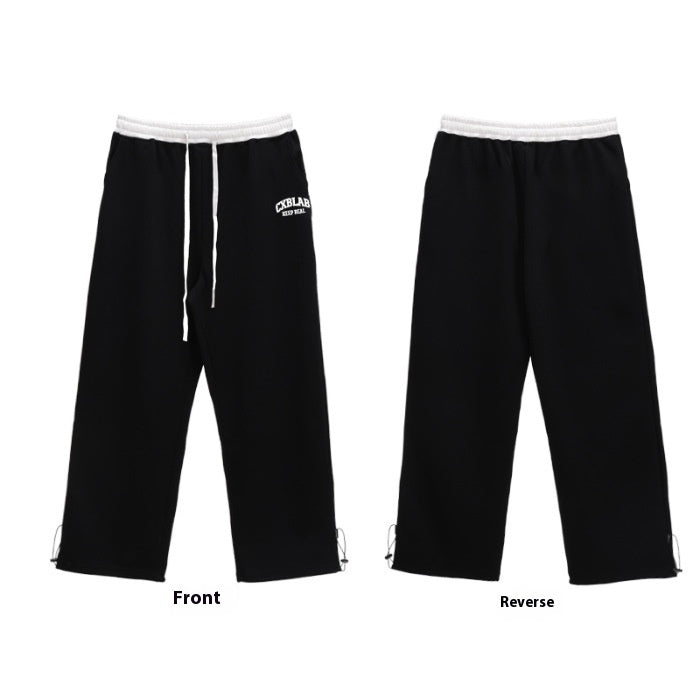 Lace-up Street Dance Multi-color Hip Hop Waist Head Contrast Color Sports Pants Female
