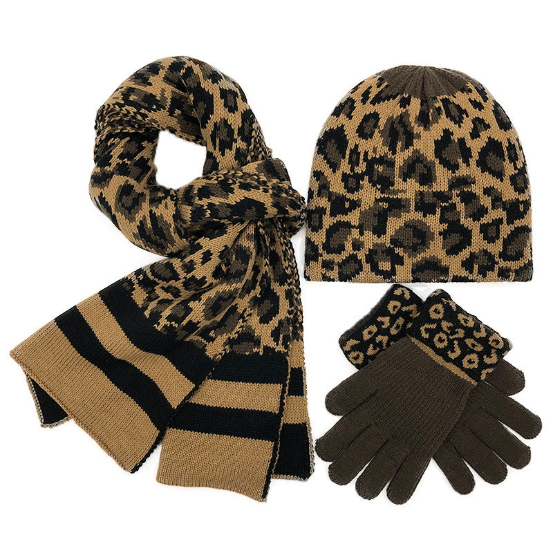 European And American Leopard Print Warm And Thick Suit