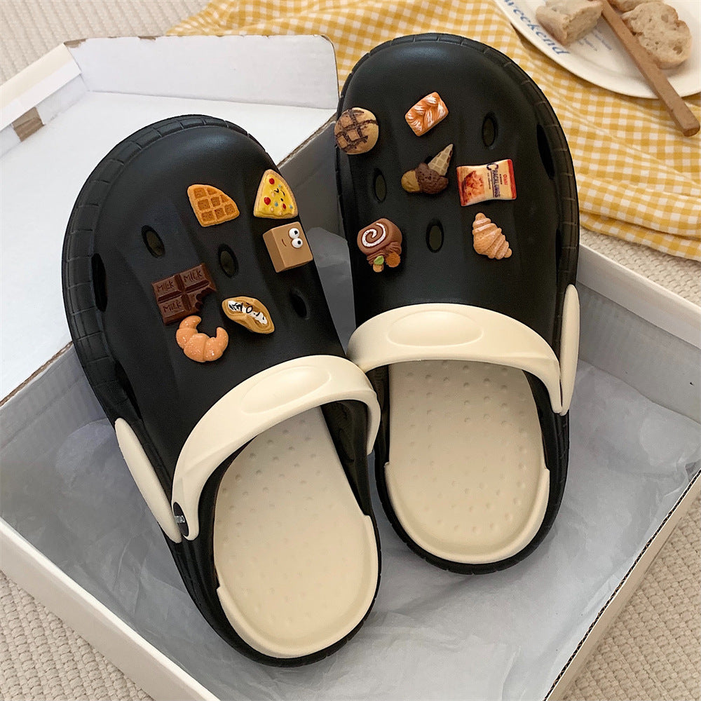 Women's Outer Fashion Premium Ice Cream Pizza Hole Shoes