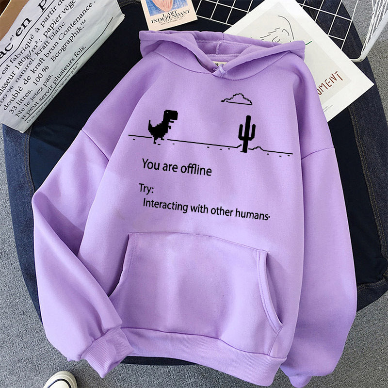 Dame Retro Dinosaur Mode Casual Sweater