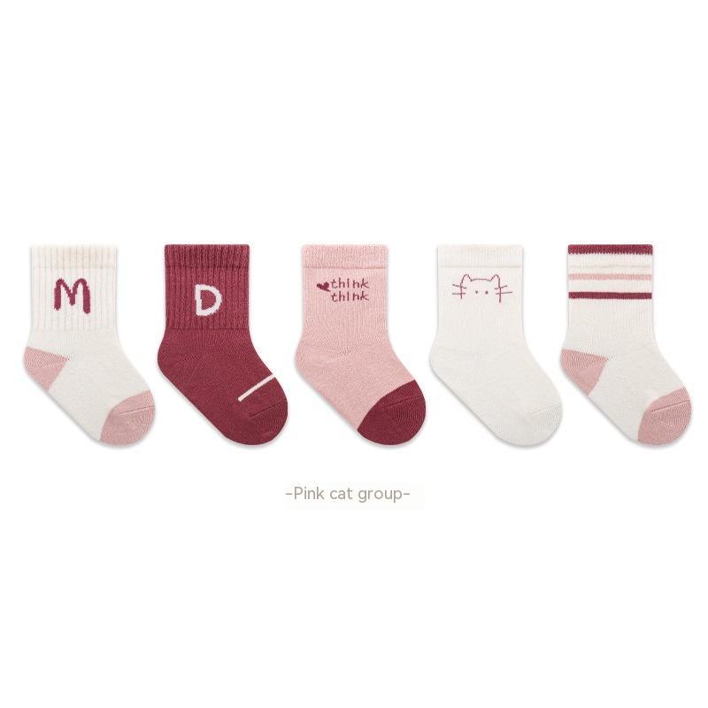 Children's Preppy Style Striped Cotton Socks