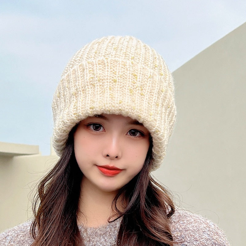 Women's Autumn And Winter Warm Thick Knitted Hat