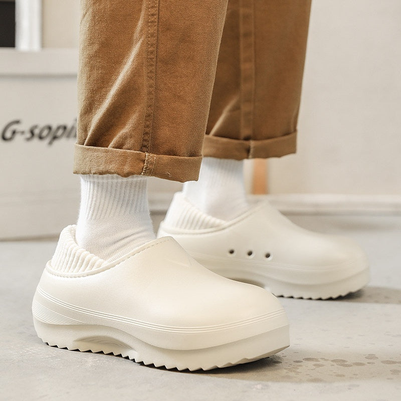 Mens Cotton Slippers For Winter Outdoor Wear