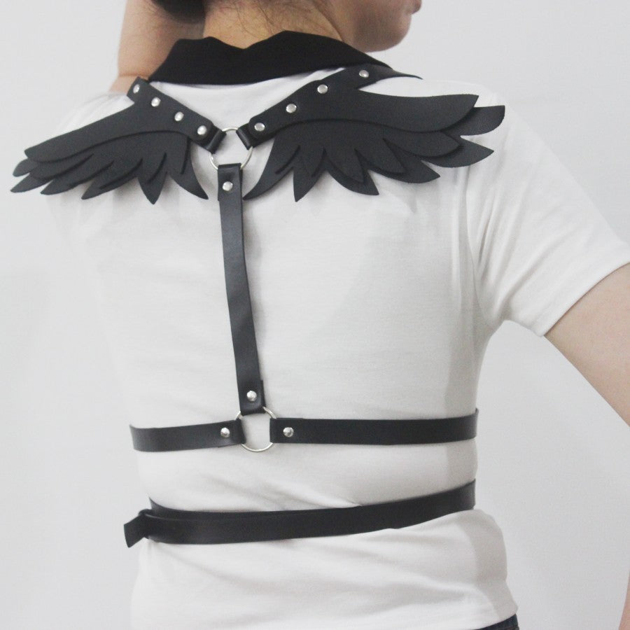 Fashion All-match Punk Binding Wings Belt