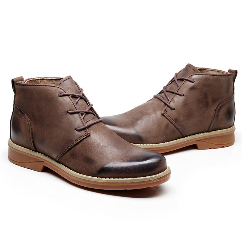 Martin Shoes Breathable Cowhide Shoes Genuine Leather Business