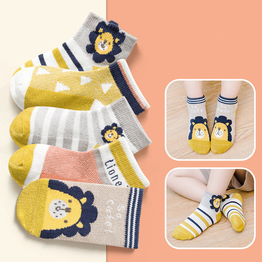 Spring And Summer New Baby's Mesh Breathable Cartoon Socks