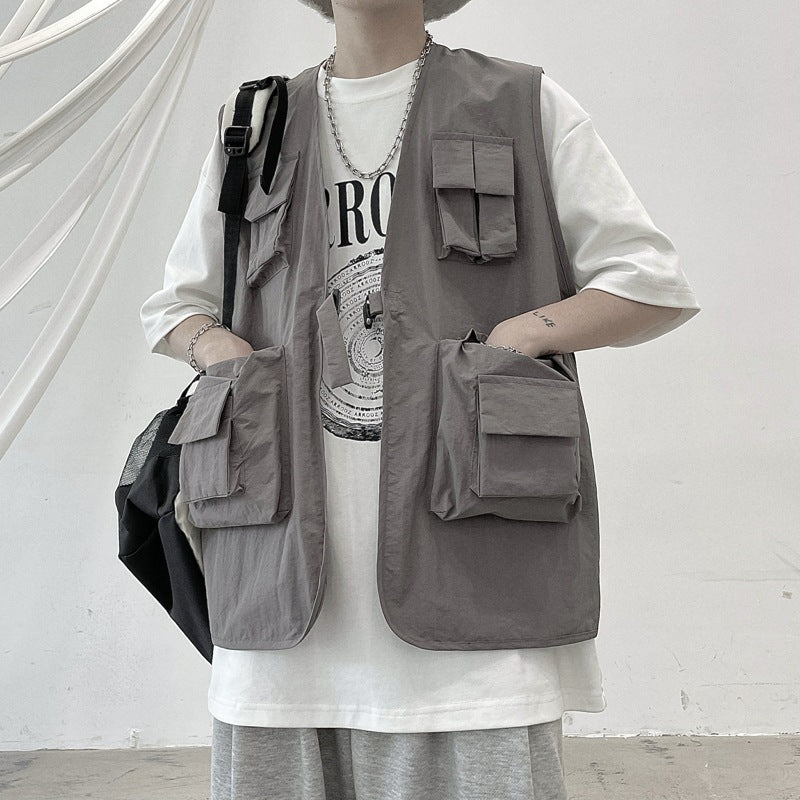 Summer Functional Wind Tooling Vest Coat Male