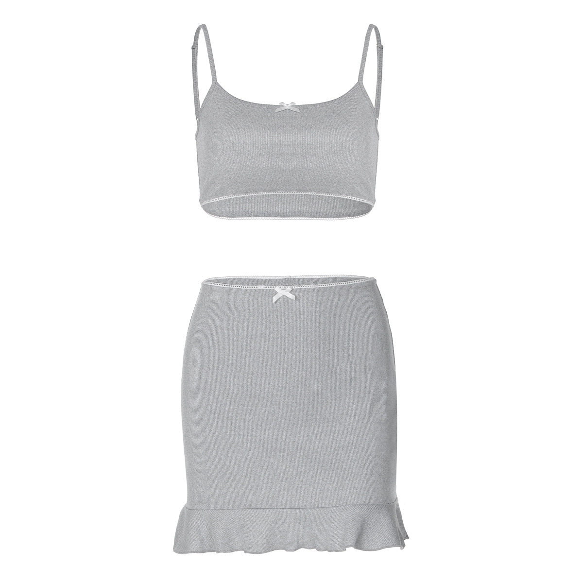 Summer New Arrival Fashionable And Sexy Tank Top With Slim-fit Mini Skirt Set