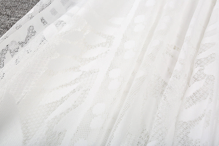 Women's Lace Crocheted Hollow-out Midi Skirt