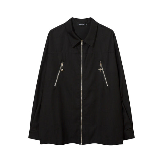 Boys Ins Simple Lapel Cardigan Shirt Coat