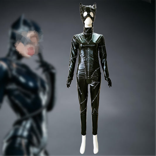 Women's Cos PU Leather Tights One-piece Suit