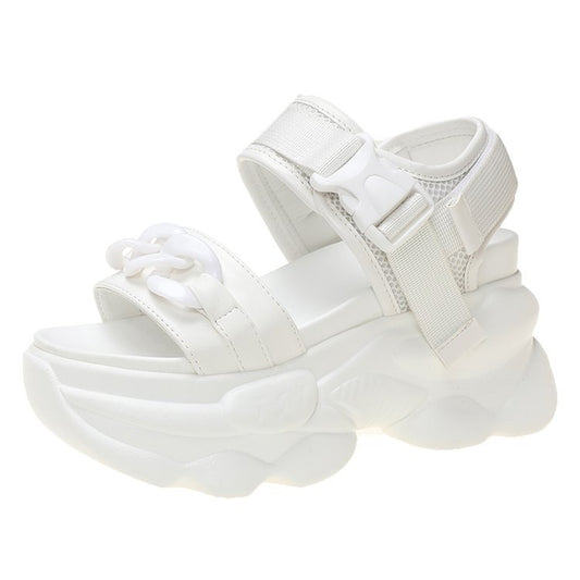 Korean Style Trendy Sponge Cake Sole 9cm Super High Heel Sandals Women