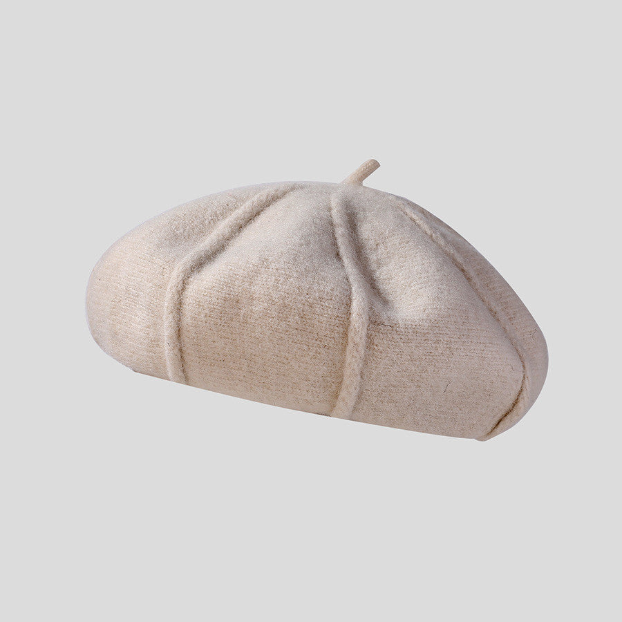 Japanese Simple Women's Cashmere Knitted Beret