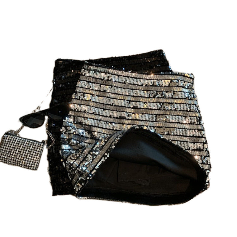 New Womens Chic Sequin Bodycon Skirt