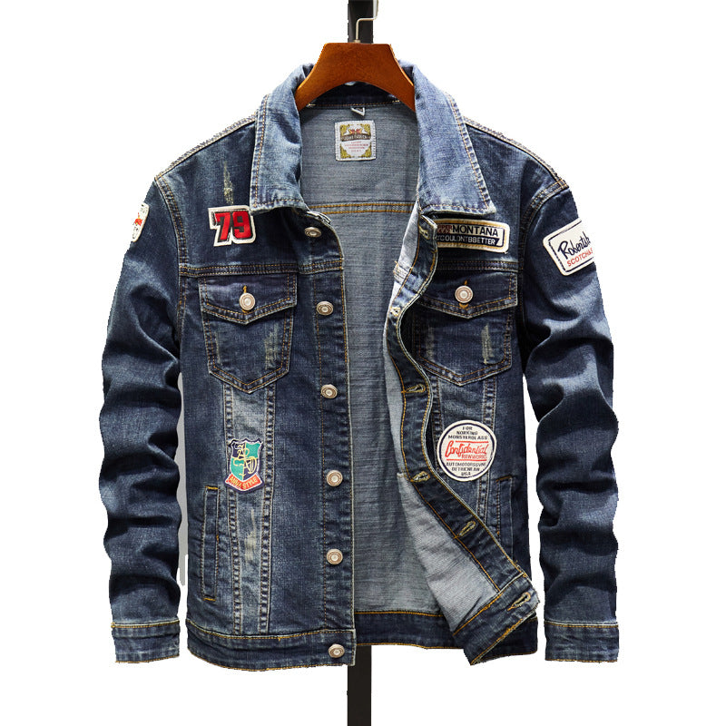 Store Størrelser Jakke Denimfrakke Herretøj