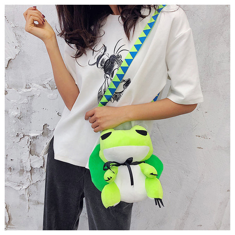 Travel Frog Cute Little Bag Frog Son Doll