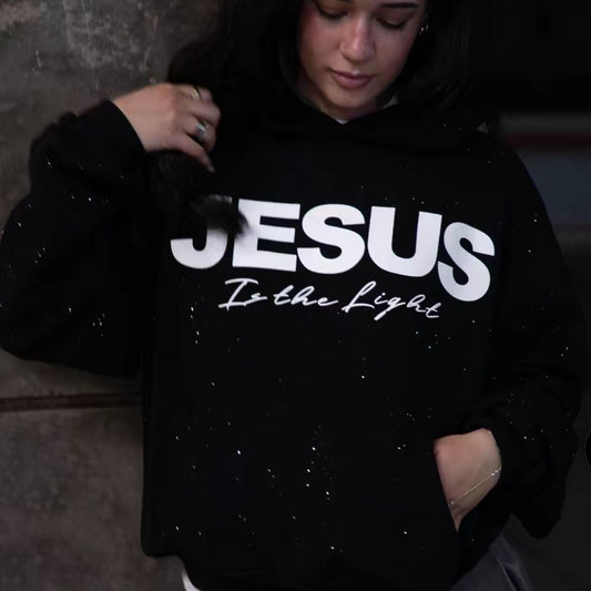 Europæisk Og Amerikansk Pullover Med Rund Hals Og Hætte