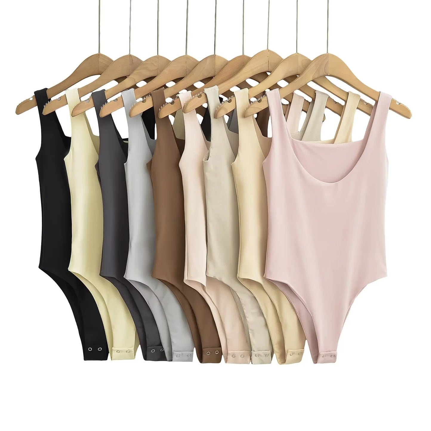 Seam Nude Feel Belly Contracting Yoga Bodysuit Big U-neck Stretch Fitness Sports Fitness Vest