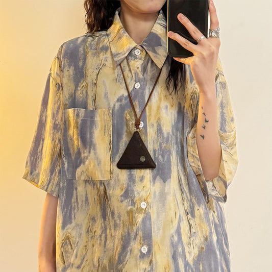 Design Sense Niche Tie-dyed Shirt Short Sleeve Shirt