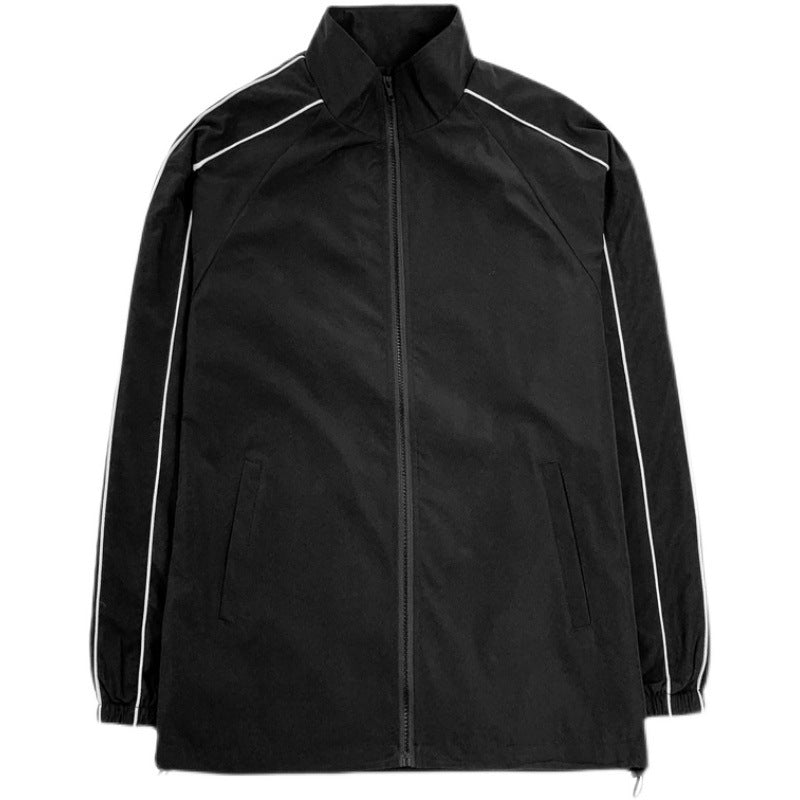 Men's Handsome Plus Size Loose Trend Sports Jacket Couples Stand-up Collar Jacket Men