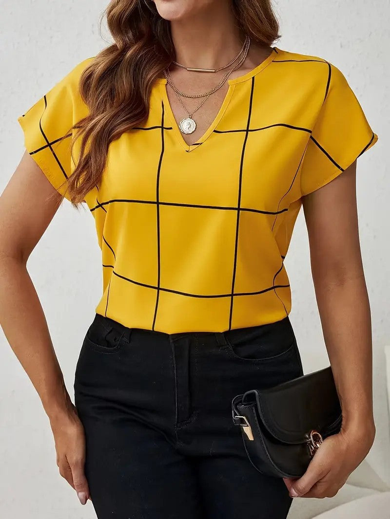 Korean-style Loose Casual Striped Printed Fashionable Top