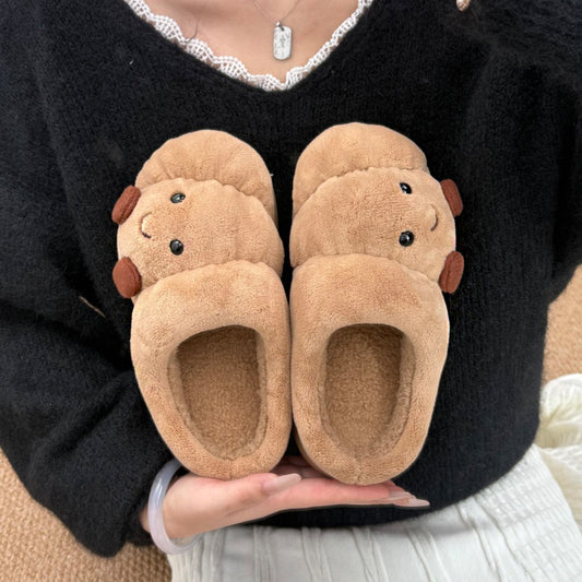 Household Lovers Thick Bottom Can Praise Bread Cotton Slippers