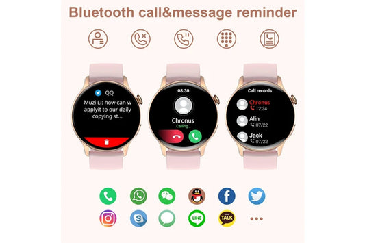 Smartwatch 1.43" AMOLED Health Monitor IP67 Waterproof Outdoor Watch Pink