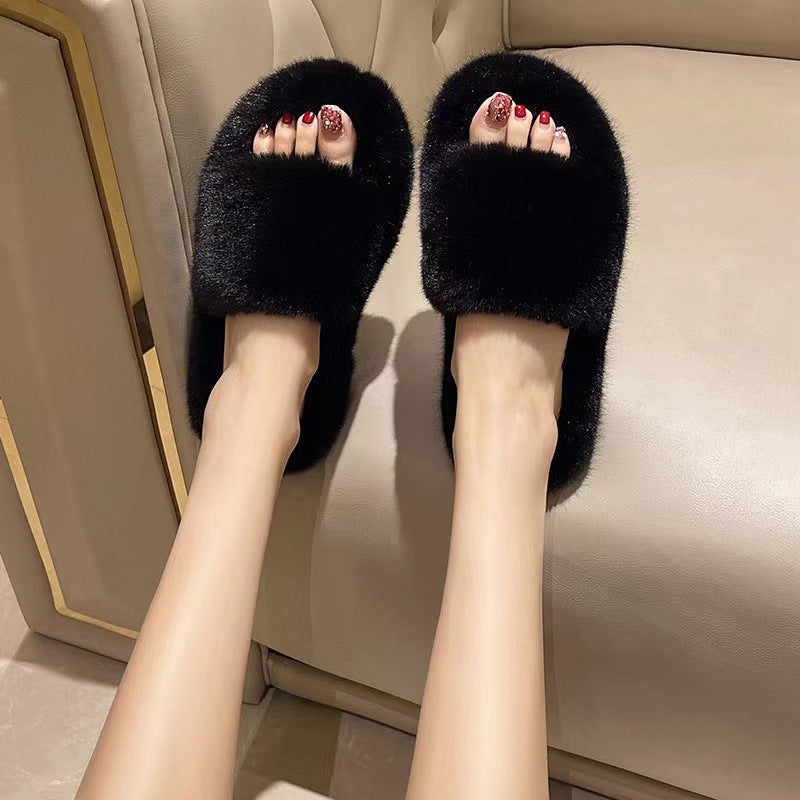 New Curly Slippers Women's Korean-style Fashion Korean-style