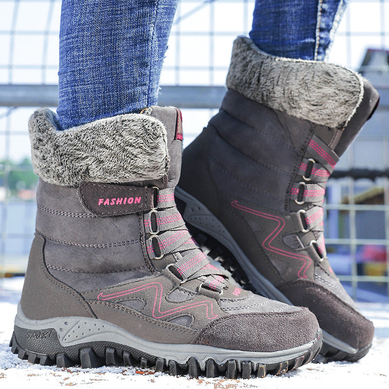 Mid-tube Hiking Shoes Cross-border Thick Cotton