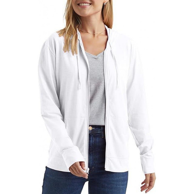Sports Top Pullover Solid Color Hoodie