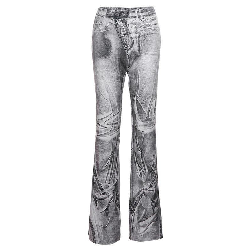 Women's Slim Fitting Micro Flare Casual Pants