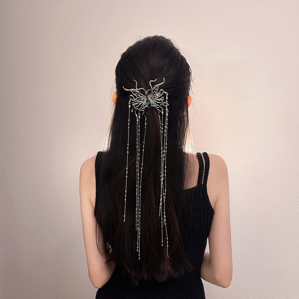 Butterfly Tassel Clip Headgear Women Niche
