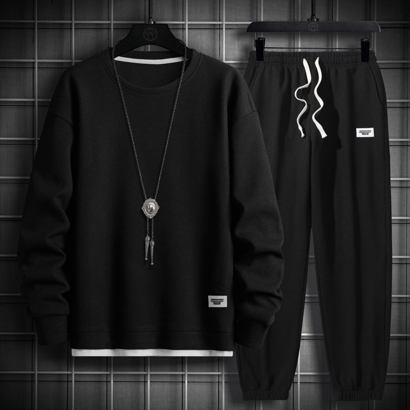 T Shirt Cool Waffle Autumn Men's Wear