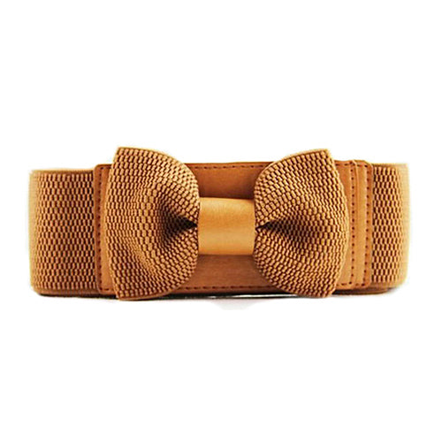 Women's Fashion Simple Bow Elastic Waistband