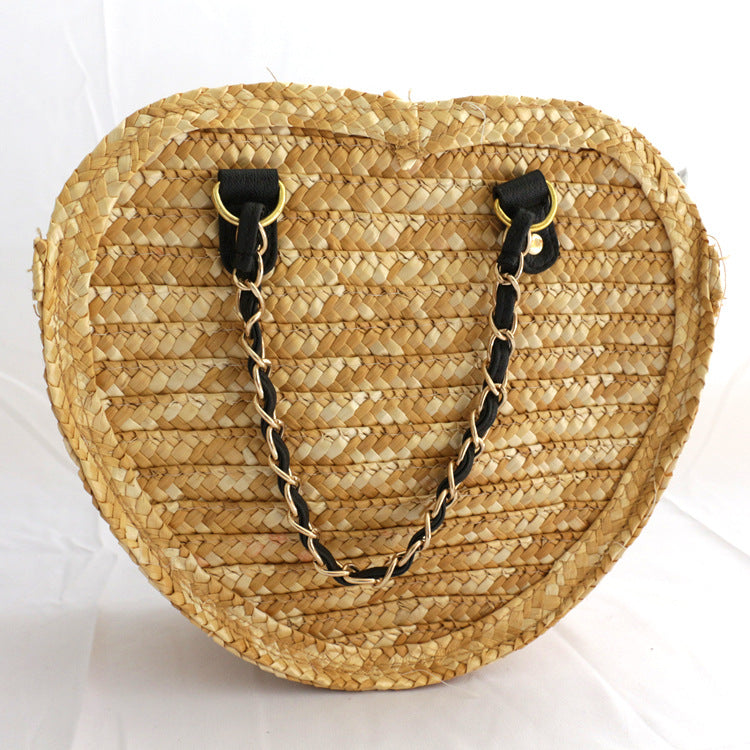 Simple And Fashionable One-shoulder Diagonal Bag Beach Vacation Straw