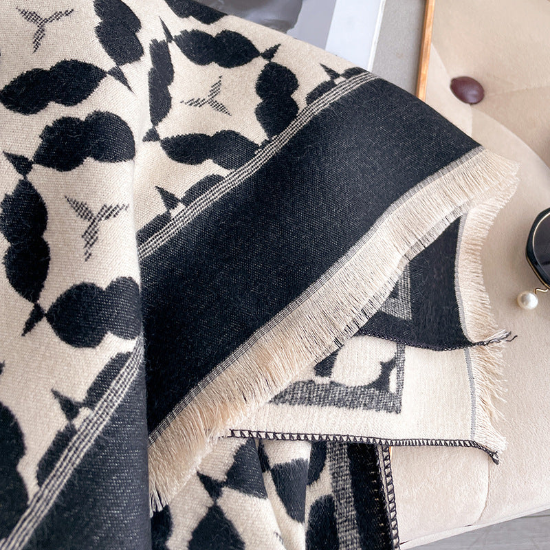 High-end Double-sided Dual-use New Travel Artificial Cashmere Scarf Women